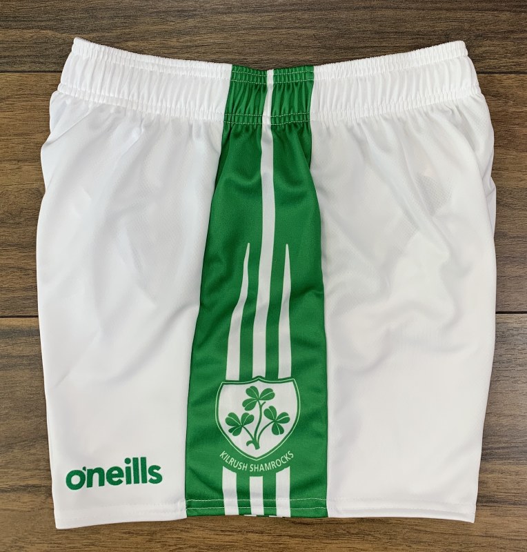 O'Neills Kilrush Shamrocks Gaelic Shorts (White Green) 34 Central Sports